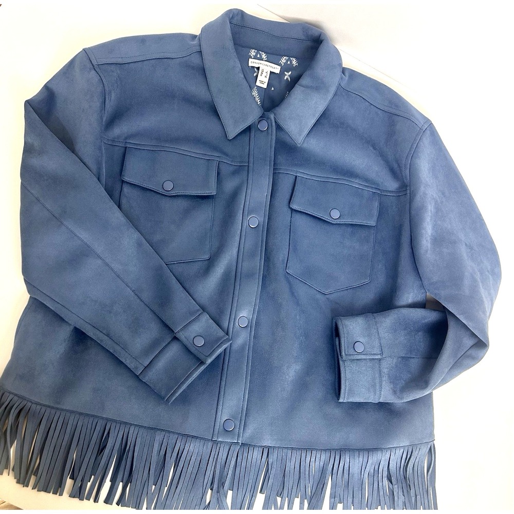 Canyon River blues fringe soft jacket Western Core size‎ L - Picture 4 of 7